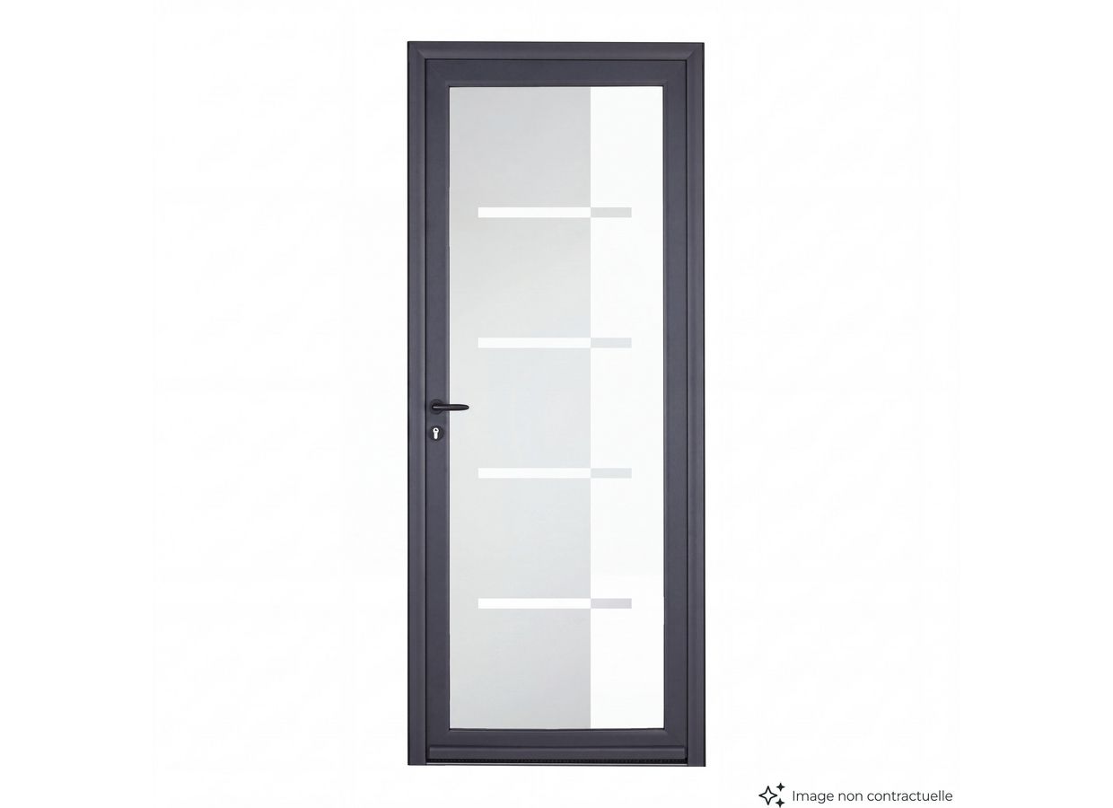 Porte d'entrée Adénora aluminium vitrage Kuona sur-mesure