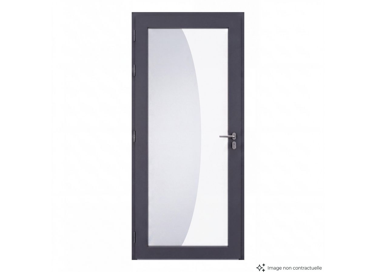 Porte d'entrée Adénora aluminium vitrage Hemis sur-mesure