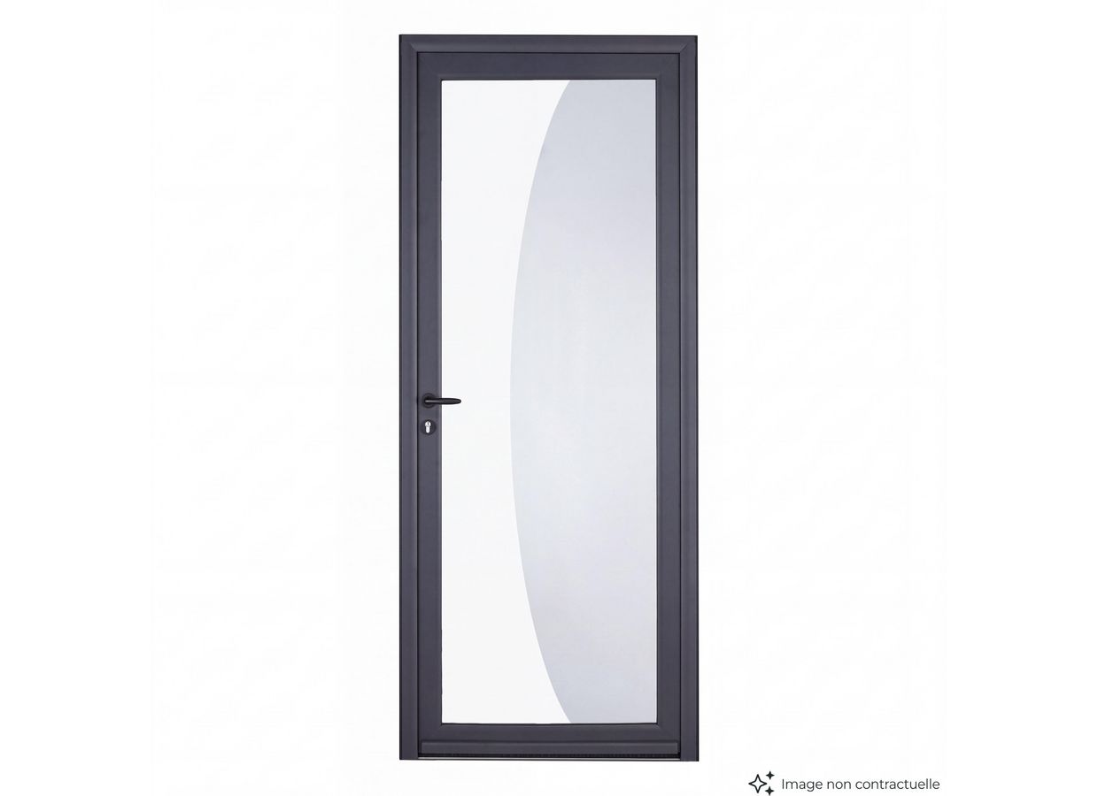 Porte d'entrée Adénora aluminium vitrage Hemis sur-mesure