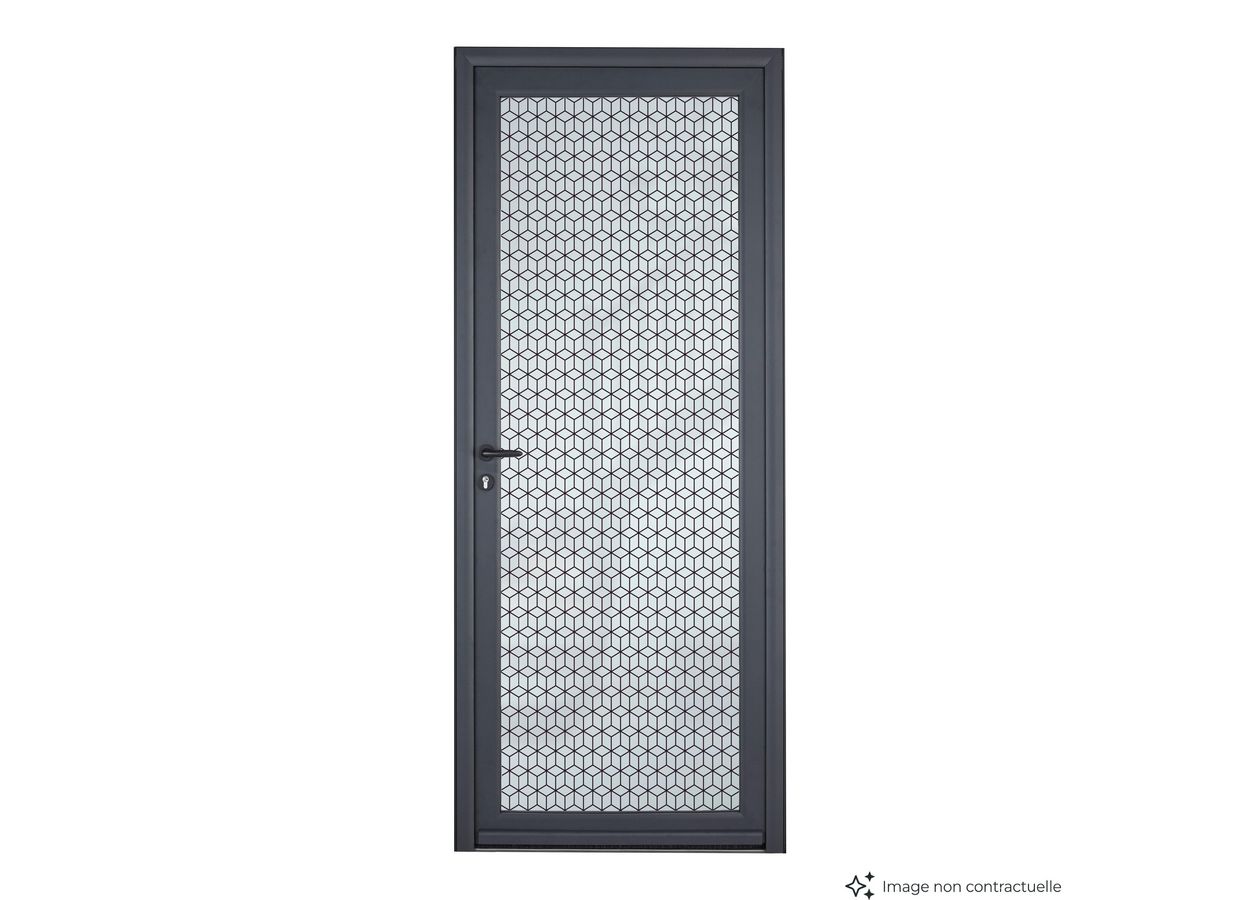 Porte d'entrée Adénora aluminium vitrage Hypnose sur-mesure