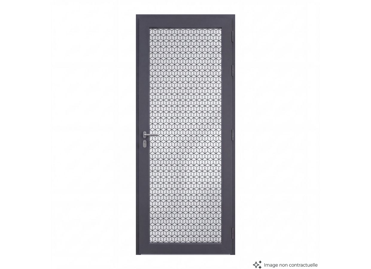 Porte d'entrée Adénora aluminium vitrage Hypnose sur-mesure