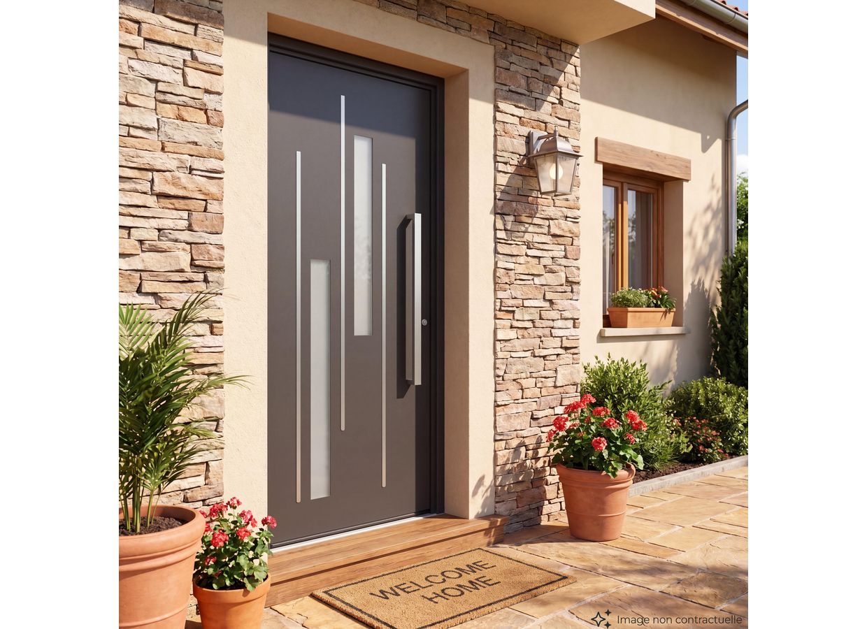 Porte d'entrée Anastasia aluminium vitrée sur-mesure