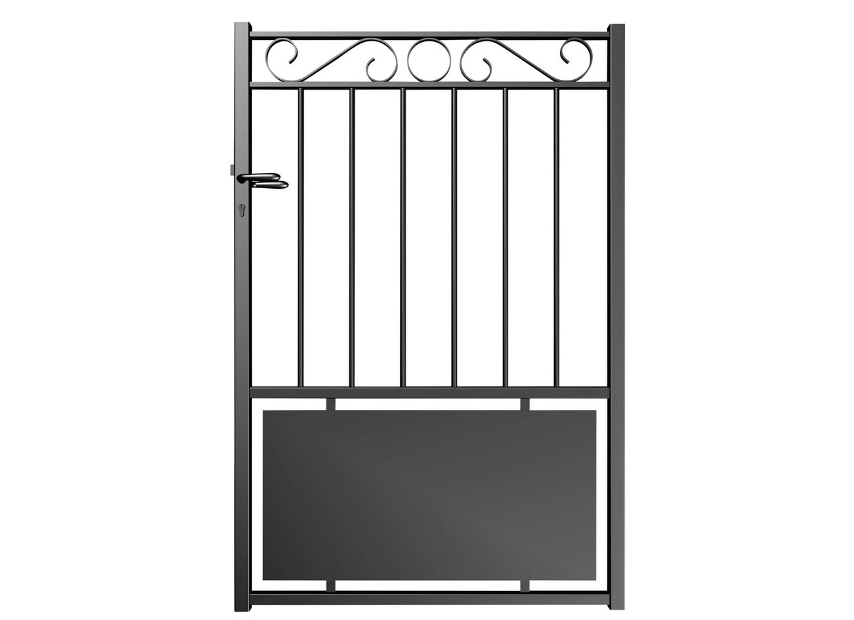 Portillon acier THALIE avec soubassement sur mesure Main Image
