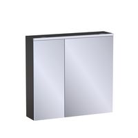 Armoire de toil. 2 portes miroir Formeo noir mat P H75xL80xP20 Main Image