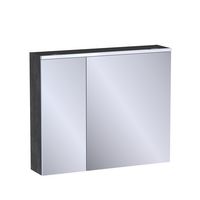 Armoire de toil. 2 portes miroir Formeo ardoise anthracite P H75xL90xP20 Main Image