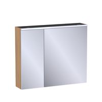 Armoire de toil. 2 portes miroir Formeo chene casella naturel P H75xL90xP20 Main Image