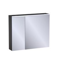 Armoire de toil. 2 portes miroir Formeo noir mat P H75xL90xP20 Main Image