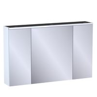 Armoire de toil. 3 portes miroir Formeo blanc mat P H75xL120xP20 Main Image