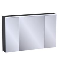 Armoire de toil. 3 portes miroir Formeo bleu profond P H75xL120xP20 Main Image