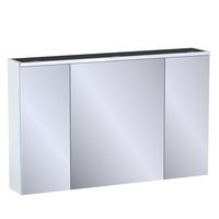 Armoire de toil. 3 portes miroir Formeo blanc P H75xL120xP20 Main Image