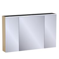 Armoire de toil. 3 portes miroir Formeo camel mat P H75xL120xP20 Main Image