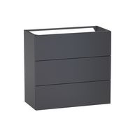 Sous vasque 3 tiroirs gain de place Formeo caviar H75xL80xP38.5 Main Image