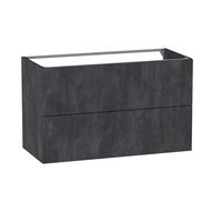 Sous vasque 2 tiroirs Formeo ardoise anthracite P H60xL100xP45.5 Main Image