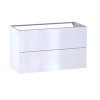 Sous vasque 2 tiroirs Formeo blanc brillant P H60xL100xP45.5 Main Image