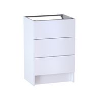 Sous vasque 3 tiroirs reposant Formeo blanc mat P H90xL60xP45.5 Main Image