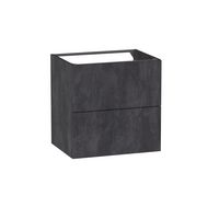 Sous vasque 2 tiroirs Formeo ardoise anthracite P H60xL60xP45.5 Main Image