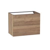 Sous vasque 2 tiroirs Formeo chene raphia P H60xL80xP45.5 Main Image