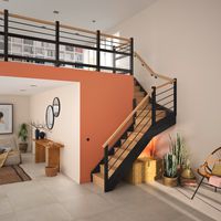 Balustrade REGATE bois et acier-Lapeyre