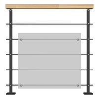 Balustrade en acier Cubik avec tubes Main Image