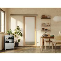 Porte coulissante QUADRAL grand vitrage *** Chêne plaqué-Lapeyre