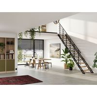 Escalier intérieur NEW YORK 2 droit de 8 à 10 marches Hêtre-Lapeyre