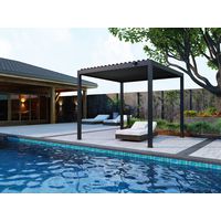 Pergola autoportante ATLAS aluminium/acier gris anthracite 7016 2.97x2.97x2.4 Main Image