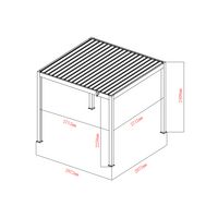 Pergola bioclimatique autoportante aluminium/acier Atlas | Lapeyre