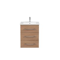 Pack meuble FORMEO chêne casella + plan vasque céramique L.60 cm | Lapeyre