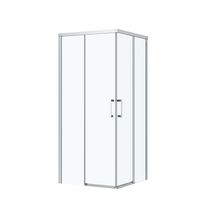 Pte douche C&C angle carré H200 x l100 verre transparent chromé Main Image