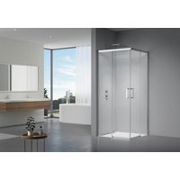 Porte de douche angle carré C&C | Lapeyre