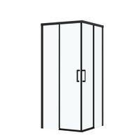Pte douche C&C angle carré H200 x l90 verre transparent noir Main Image