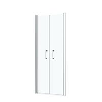 Porte douche C&C battante H200 x l80 verre transparent chromé Main Image