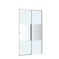 Pte douche C&C coulissante 2P H200 x l 160 V.séri. miroir chr bouton D Main Image
