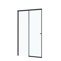 Pte douche C&C coulissante 2P H200 x l 140 V.transp. noir bouton Main Image