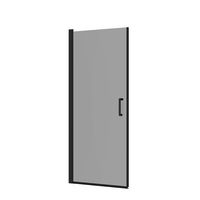 Pte douche C&C pivotante H200 x L80 verre fumé noir Main Image