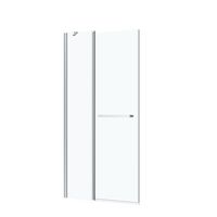 Pte douche C&C pivotante 2P H200 x l90 verre transparent chromé Main Image