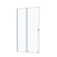 Pte douche coulissante DURANCE 2 H200 X L120 verre transparent chromé Main Image