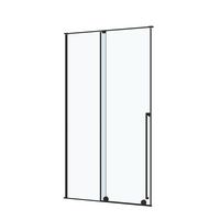 Pte douche coulissante DURANCE 2 H200 X L120 verre transparent noir Main Image