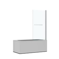 Pare baignoire LIGNE 2 profilé chromé verre transparent 1vtl H.140 x l.85 Main Image