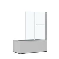 Pare baignoire LIGNE 2 profilé chromé verre transparent 2vtx H.140 x l.120 Main Image