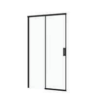 Pte douche coulissante 2P MARILOU 2 noir verre transparent 6mm H195XL120 Main Image