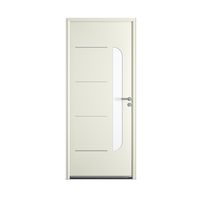 Porte d'entrée ** Alu ANOUK Blanc 9016 satiné + Barillet+ Poignée -H.215 x l.90G Main Image