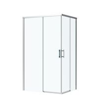 Angle rectangle coulissant MARILOU 2 chromé verre transparent 6mm L120X80 Main Image