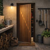 Porte de service sans ferrage Bois exotique CLAIREVOIE- Portes