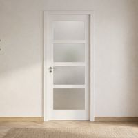 Vitrage pour porte Milan Prêt-à-peindre - dépoli - Portes