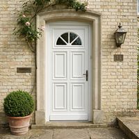 Porte d'entrée Chenonceau PVC à barillet PVC 215 x 90 cm | Lapeyre