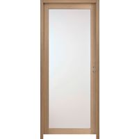 Bloc-porte QUADRAL grand vitrage *** dépoli Chêne plaqué - H.90 - H.204xL.73 G Main Image