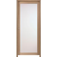 Bloc-porte QUADRAL grand vitrage *** dépoli Chêne plaqué - H.90 - H.204xL.73 D Main Image