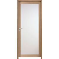 Bloc-porte QUADRAL grand vitrage *** dépoli Chêne plaqué-Lapeyre