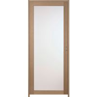 Bloc-porte QUADRAL grand vitrage *** dépoli Chêne plaqué-Lapeyre